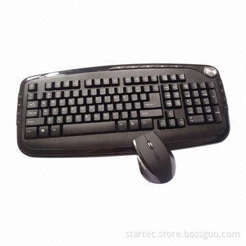 2.4GHz Multimedia Keyboard and 6D Mouse Combo, 10m Effective Working Distance